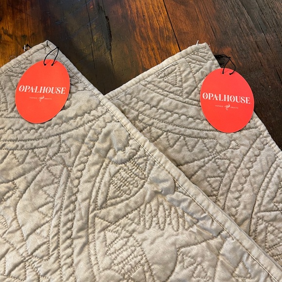 Opal house Medallion stitch Euro Shams - Picture 2 of 4